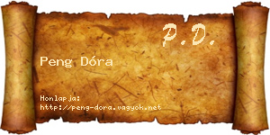 Peng Dóra névjegykártya